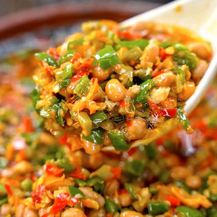 味婆婆香辣味青椒豆豉酱238g腊八豆湖南特产下饭菜发酵开盖即食