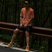 Des FR赛事级可机洗越野跑步美利奴羊毛简笔画印花短袖 速干T恤男