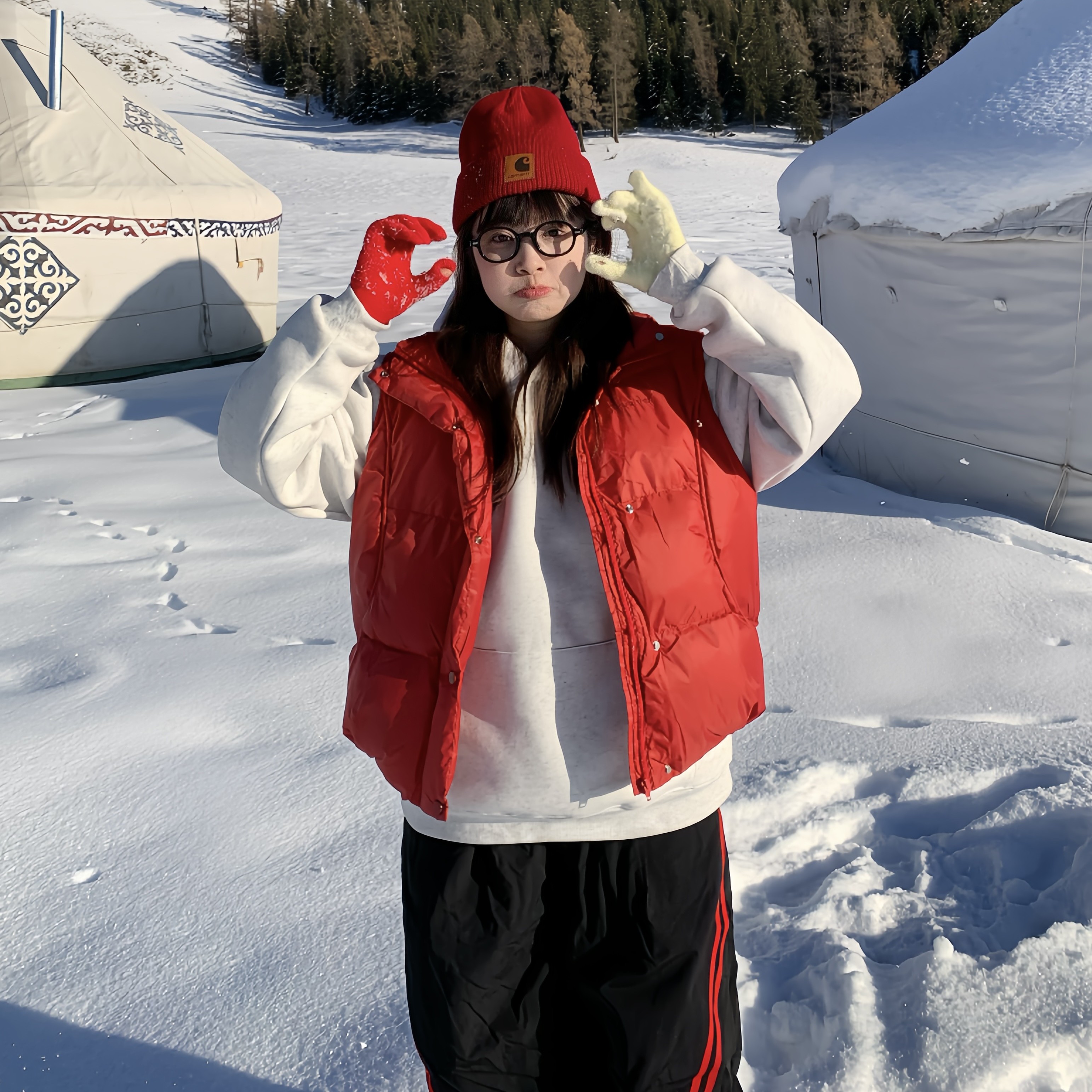 立领排骨棉马甲外套马夹