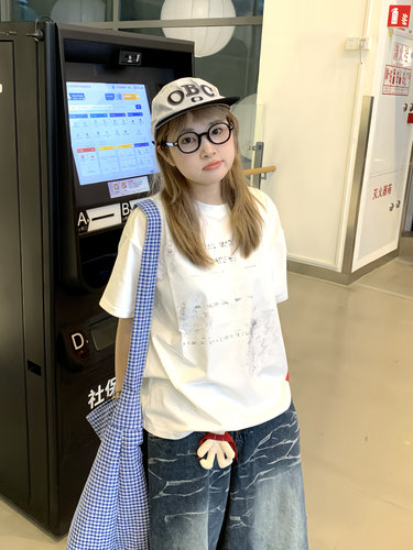 做旧擦脏印花凉感短袖