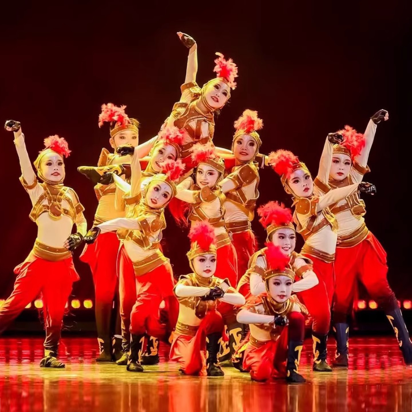 小马奔腾演出服动物表演第八届小荷风采六一元旦少儿舞蹈表演服妆