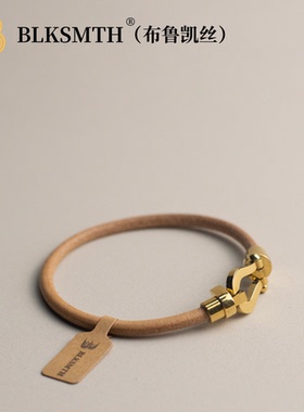 2025热销款高档爆款镀金真皮马蹄扣手镯手链暗扣女士手链手环牛皮