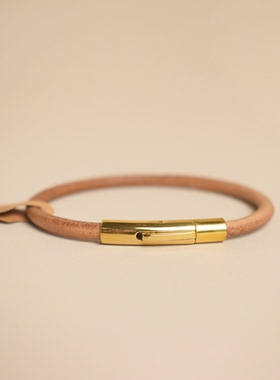 纯牛皮素圈手镯不掉色小众高档简约按扣4mm手链手镯手绳皮绳爆款