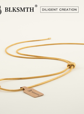 BLKSMTH金色蛇骨可调锁骨链