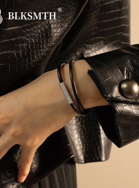 欧美极简手链手绳手镯高档真皮双叠男女手绳手链爆款diy