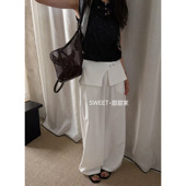 高级感叠穿屁帘休闲裤 裤 女长裤 西装 宽松两件套裤 2026早春新款