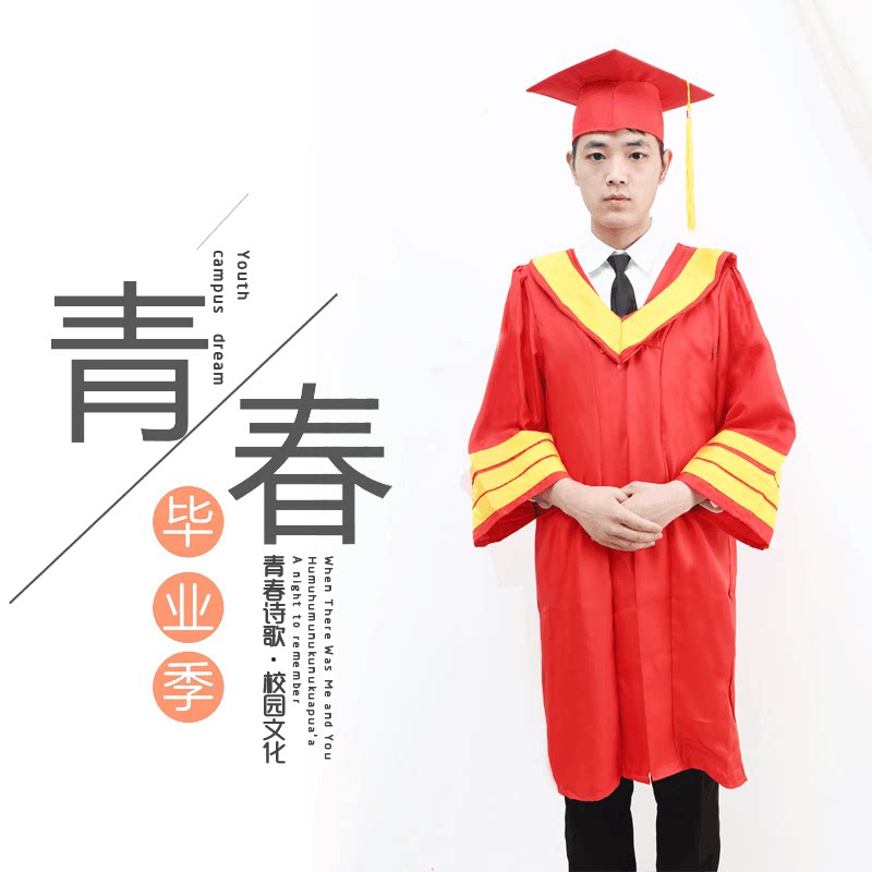 校长服大学生男女毕业礼服学院风班服硕士披肩文科成人通用学位服
