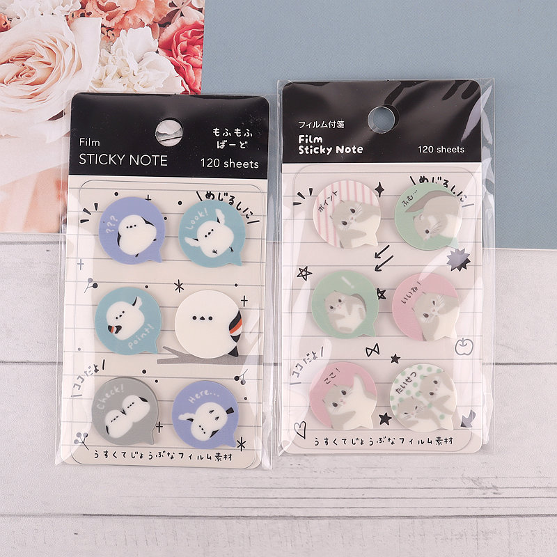 日本kyowa可爱动物圆形便利贴