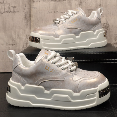 欧洲站时尚潮流百搭厚底男士板鞋拼色个性高级感时尚休闲运动男鞋