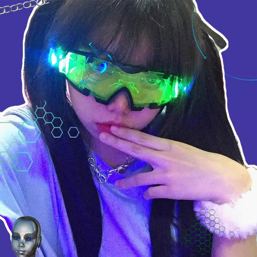 未来网红墨镜蹦迪男潮护目镜眼镜