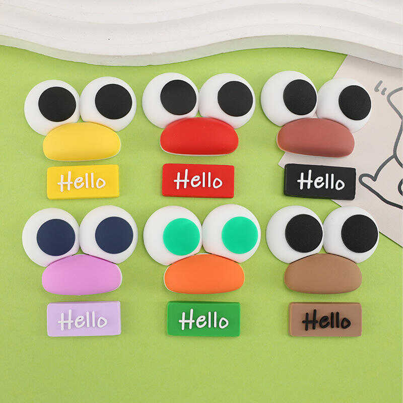 卡通立体大眼睛软胶贴片diy奶油手机壳发夹头饰耳环饰品配件材料