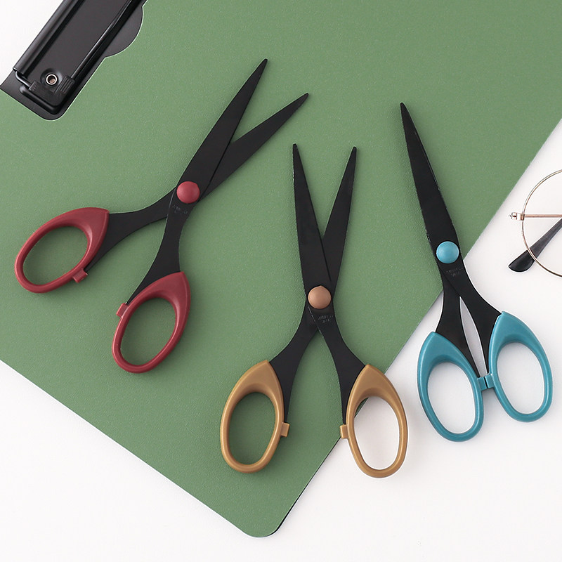 학생을위한 간단한 작은 신선한 가위 다기능 미술 손 가위 가정용 안전한 휴대용 스테인레스 스틸 작은 가위