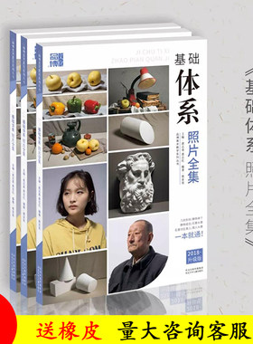 2018品博文化 基础体系照片全集黄志勇黄志红蔡亚男编著照片对应临摹范本一本就通2018升级版美术艺考统考书籍