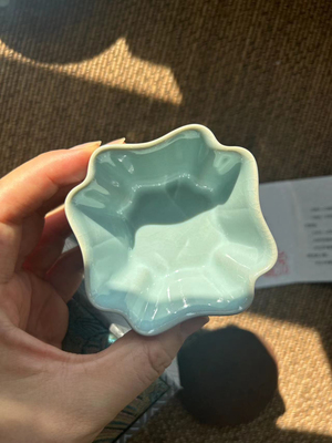 河南汝州汝瓷茶具非遗窑口朱家汝窑主人杯天青原矿釉四方倭角杯