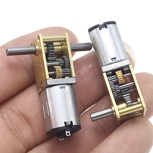 DC 3V 6V 12V 双轴N20全金属减速电机 垂直90度N20蜗杆减速电机