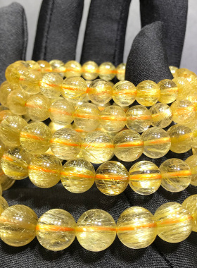 天然维纳斯发晶手串满密钛晶搭配顺直发丝光泽莹润晶体男女皆可戴