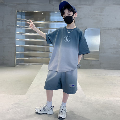 男童夏季2026新款痞帅运动套装