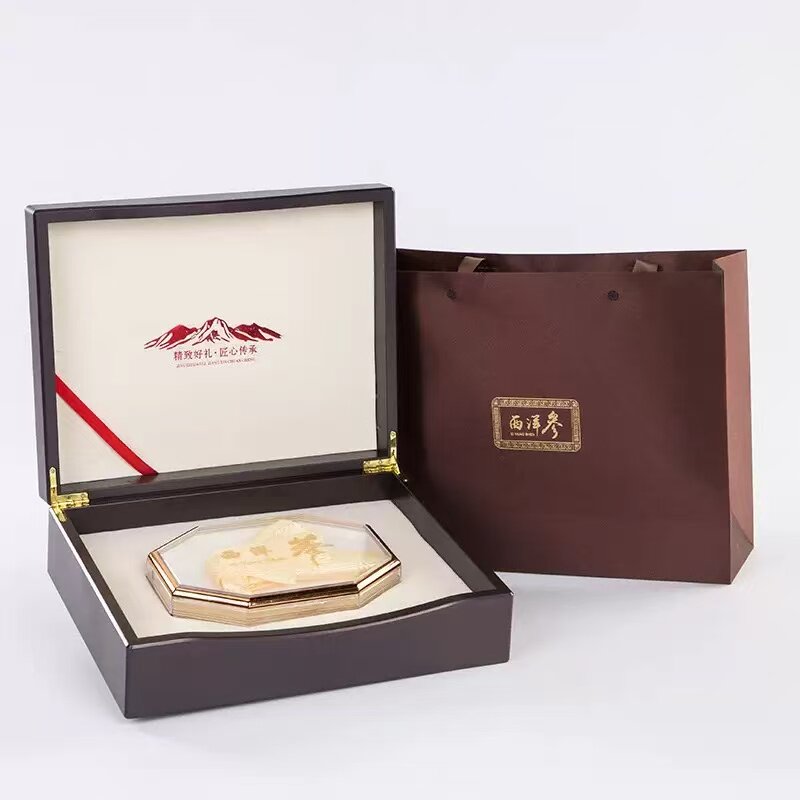 新款西洋参包装盒空礼盒西洋参片礼品盒八角盒铁皮石斛灵芝孢子粉