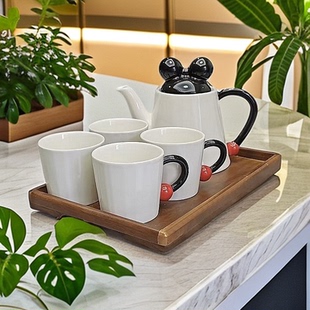 轻奢水具套装 欧式 家用客厅茶具精致杯具乔迁结婚可爱陶瓷水壶杯子