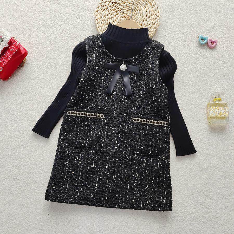 女童秋冬小香风连衣裙背心裙2024新款潮童气质公主裙洋气裙子童装,童装/婴儿装/亲子装,连衣裙,淘宝优惠券,粉丝福利购,淘宝优惠卷