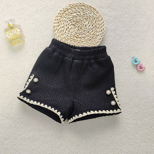 女童小香风短裤秋冬新款外穿洋气时髦童装百搭靴裤黑色冬季打底裤