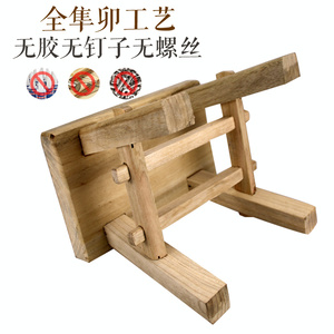 销香樟木小板凳实木小木凳全榫卯矮凳子四角八叉凳原木风格怀旧方
