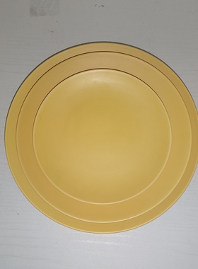 陶瓷创意纯色简约黄色平盘小点心甜品盘寿司三文鱼盘微瑕外贸尾单