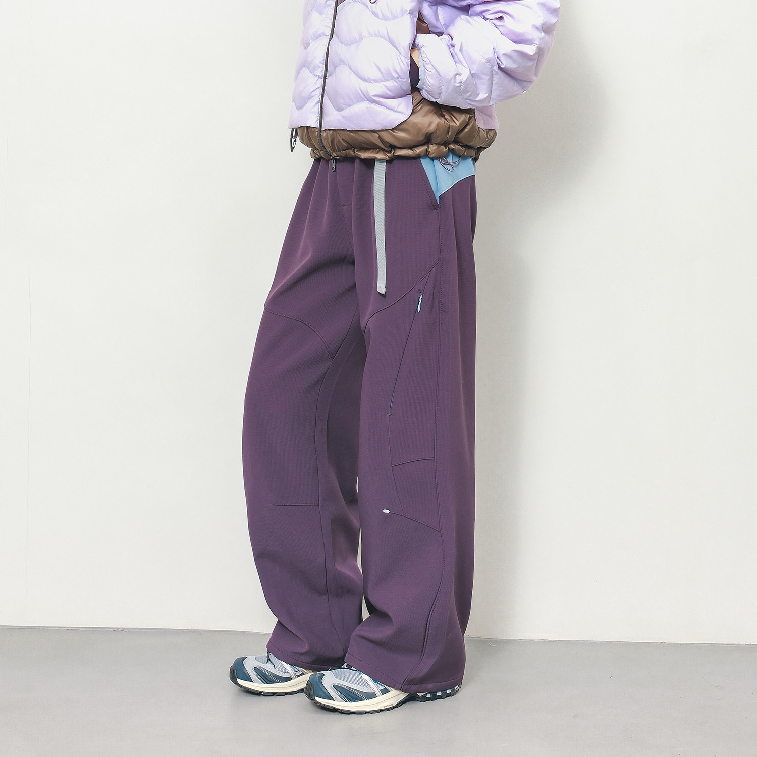 2025户外加绒加厚工装裤男女山系拼色防泼水直筒休闲裤保暖长裤,女装/女士精品,休闲裤,淘宝优惠券,粉丝福利购,淘宝优惠卷