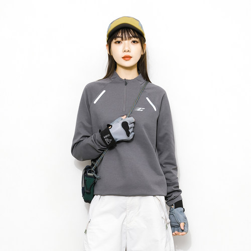 EPIC户外骑行速干半拉链T恤