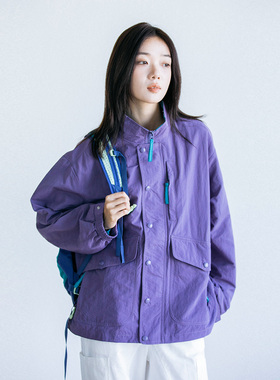 Epicsocotra2024F/W日系复古街头潮牌立领工装夹克宽松短外套男女