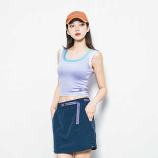 Epicsocotra辣妹运动跑步撞色高弹排汗抗菌背心女无袖 美背tee吊带