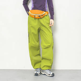 男女 徒步登山冲锋裤 Epicsocotra山系户外多巴胺防水直筒工装 裤