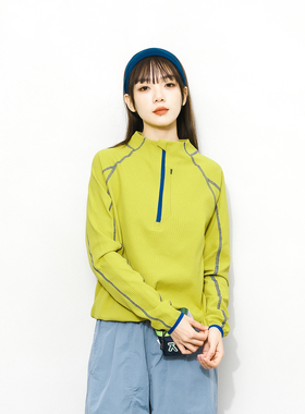 户外山系哈苏线机能半拉链长袖T恤运动训练骑行速干衣打底衫上衣