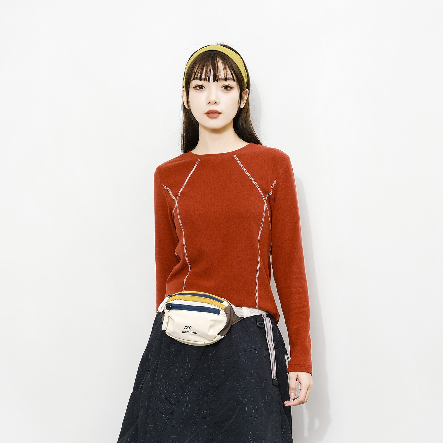 秋冬户外磨毛长袖T恤女打底衫