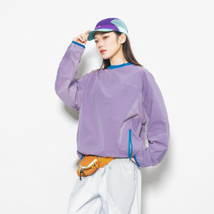 Epicsocotra户外速干撞色圆领长袖套头衫卫衣运动机能外套男女款