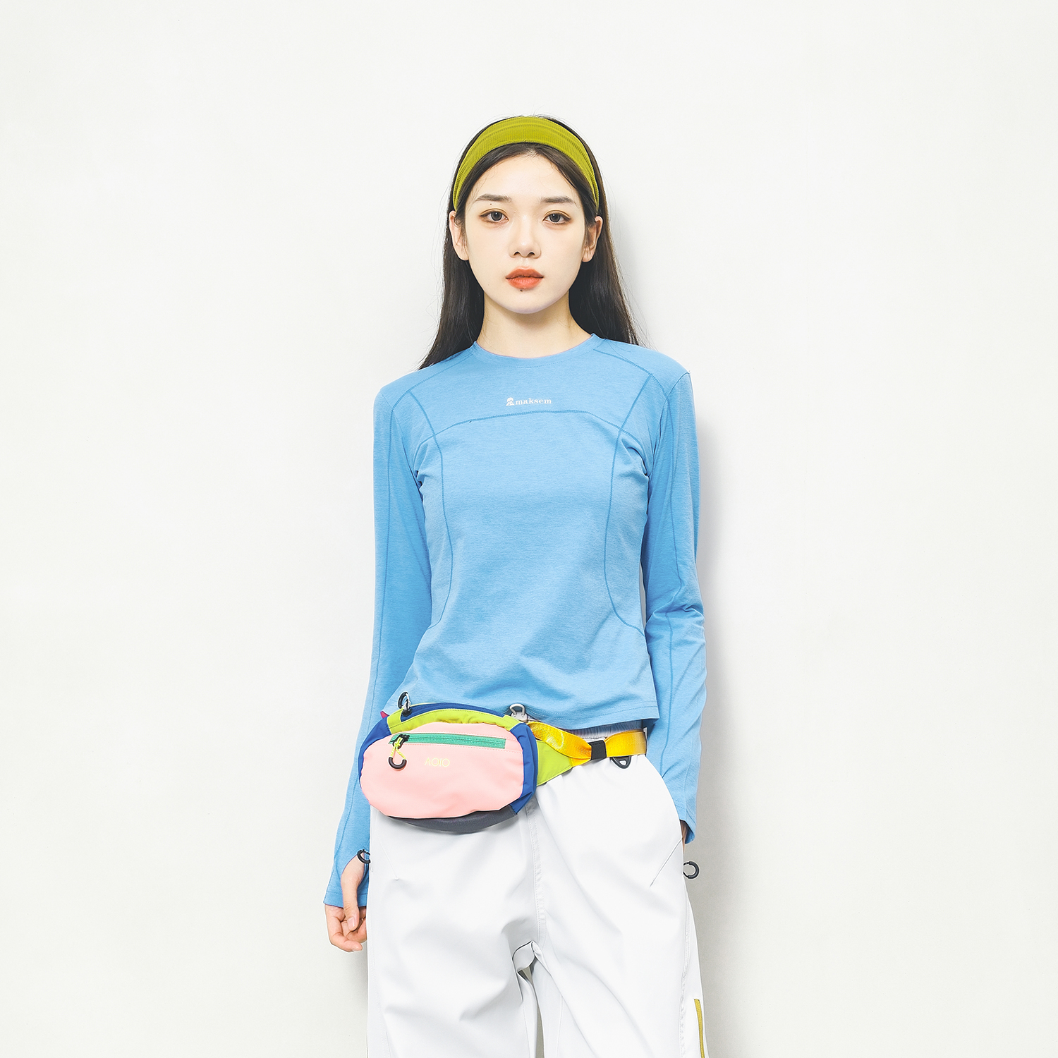 Epicsocotra户外辣妹紧身显瘦速干衣透气长袖T恤跑步运动骑行上衣