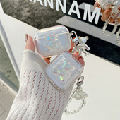 3代耳机壳tpu壳ins小熊手链 2代耳机壳AirPods 水晶高透小熊适用苹果AirPods Pro2蓝牙耳机保护套苹果1