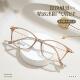 网红韩版 素颜钛架猫眼TR钛腿眼镜架4mm宽边高弹钛腿不夹镜框M8249