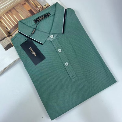 雅戈尔男士免烫POLO短袖绿色