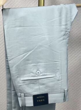 专柜880元雅戈尔夏季凉感舒适男士灰色直筒商务休闲裤323005EWA