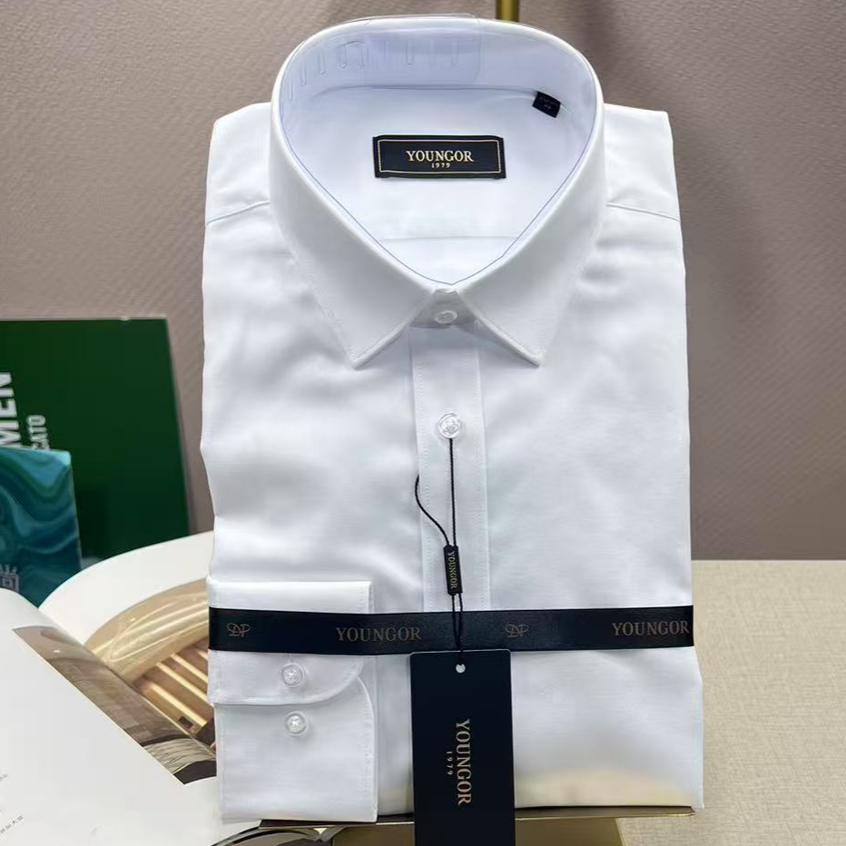 专柜780 雅戈尔长袖衬衫男士商务标准DP免烫白色全棉正品10172BFA