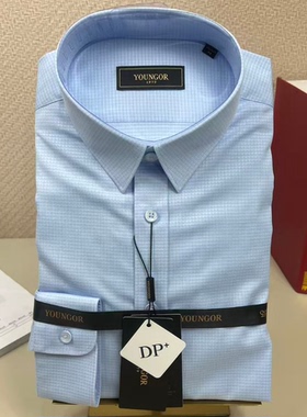 【弹力免烫】雅戈尔春季新款男士长袖衬衫商务格纹修身124835HJY