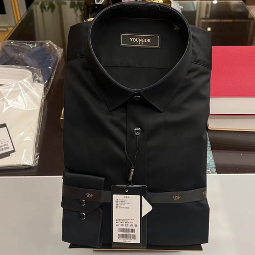 雅戈尔DP免烫长袖衬衫黑色