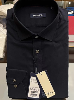 雅戈尔吊牌1280衬衣男商务标准版棉+羊绒长袖免烫衬衫115016FBA