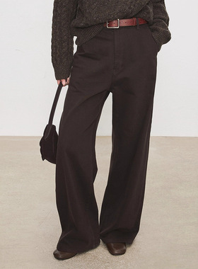 JOC博主老钱色系彩牛_活性染全棉牛仔 复古工装口袋微弧阔腿神裤