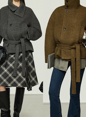 开间黑标博主挚爱原色骆马绒云朵感羊驼羊毛松弛长短款鬼怪大衣