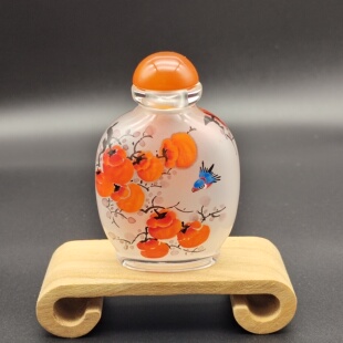 内画鼻烟壶方形壶瓶内画特色工艺品纯手工外事送礼礼品中国风摆件