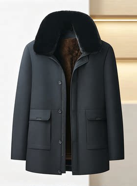 大码加绒加厚棉衣中老年保暖棉服