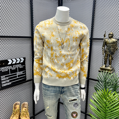 设计高级毛衣男潮流百搭美式复古