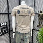 夏季 修身 凉快薄款 美式 冰感男装 t恤男款 2026新款 百搭体恤 复古短袖